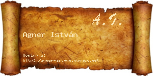 Agner István névjegykártya
