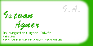 istvan agner business card